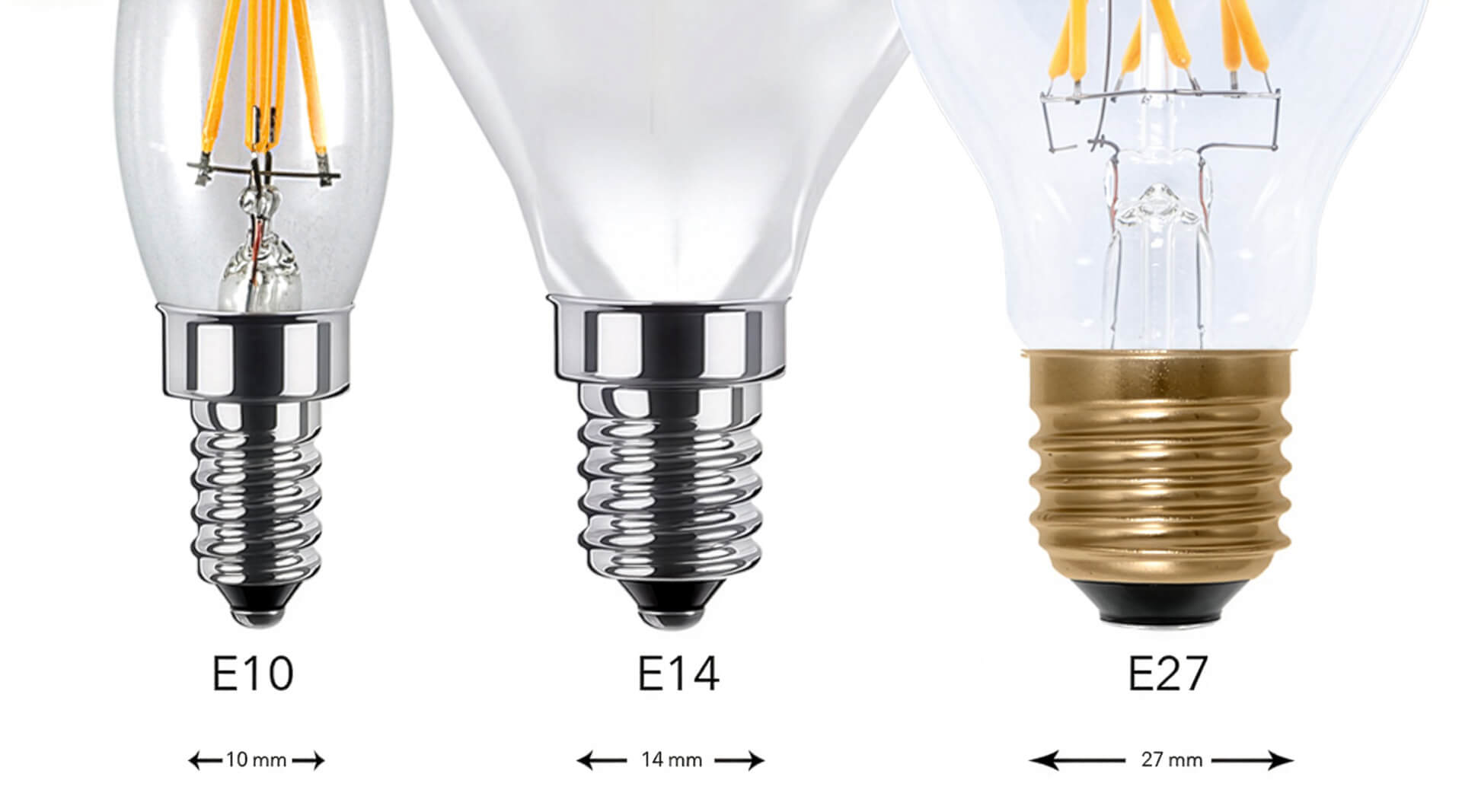 Wissensdatenbank | der Sockel | EDISON LED SOCKEL (E10, E14, E27)