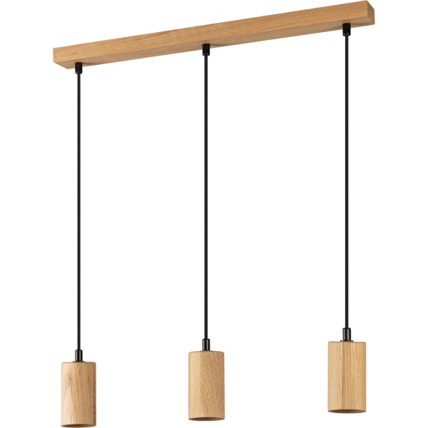Pendelleuchte FLOW oiled oak wood, 3x E27 | 80322