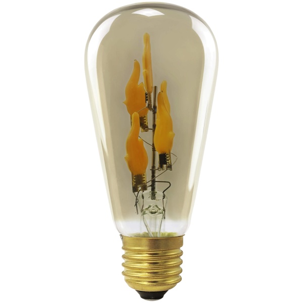 LED Rustika big Fire Flame up smokey grau