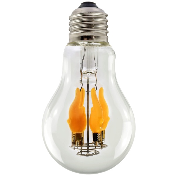 LED Glühlampe Fire Flame down klar