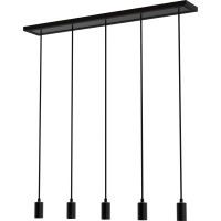 Pendelleuchte Madox, 5er, schwarz, E27, 70168 Pendelleuchte Madox, 5er, schwarz, E27, 70168