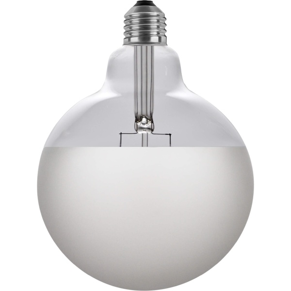 LED Globe 125 Half Moon matt satiniert E27, 55509