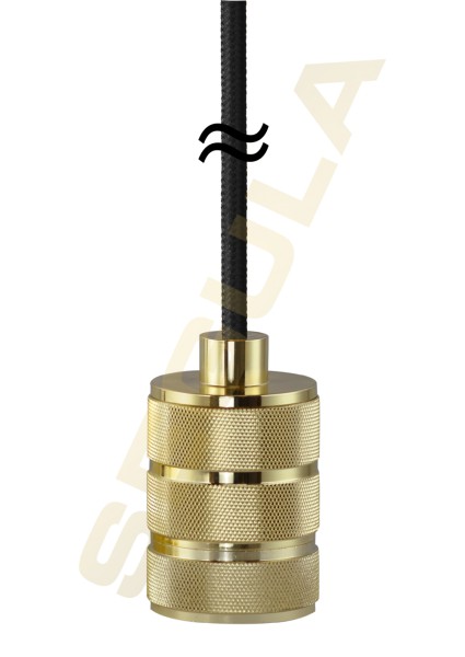Pendelleuchte Vegas gold ohne Baldachin Kabel schwarz 51565