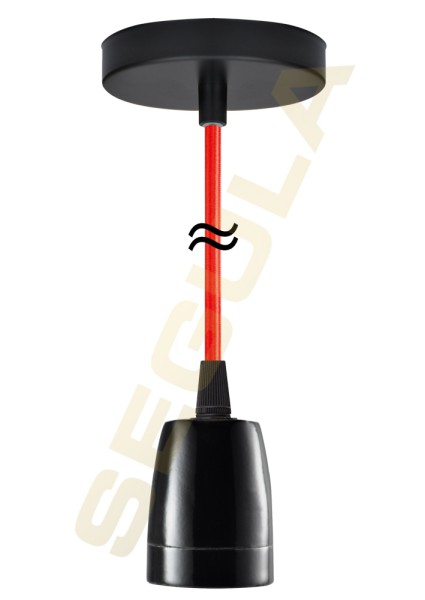 Pendelleuchte New York porzellan schwarz rot 50575