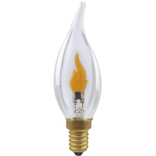 LED Kerze Windstoß Fire Flame E14 klar