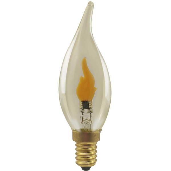 LED Kerze Windstoß Fire Flame smokey grau