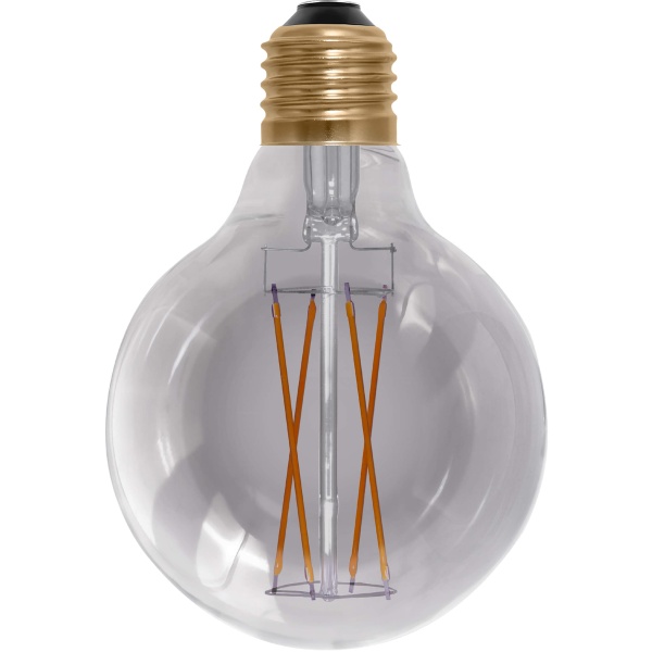 LED Globe 95 smokey grau E27, 55502