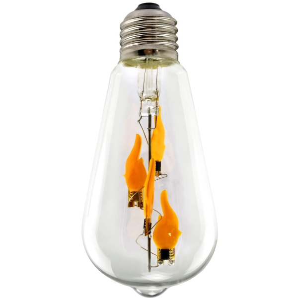 LED Rustika big Fire Flame down klar
