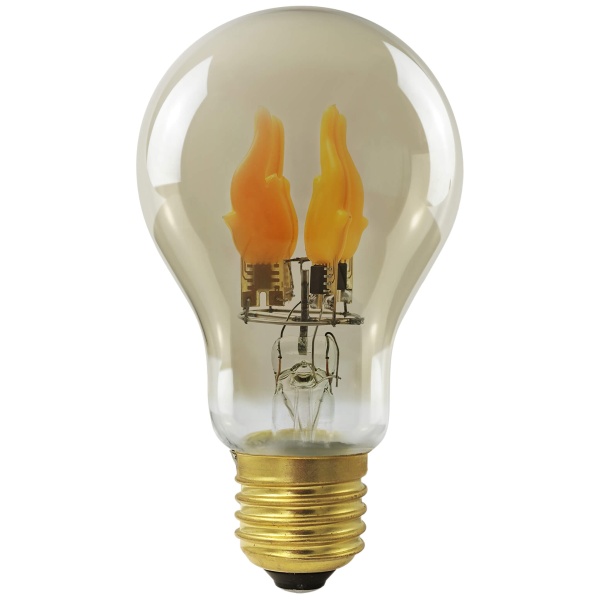 LED Glühlampe Fire Flame up smokey grau