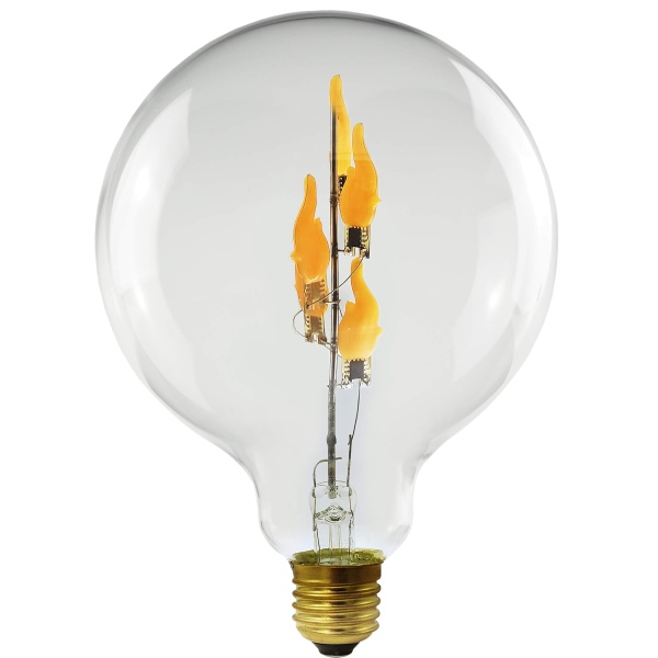 LED Globe 125 Fire Flame up klar