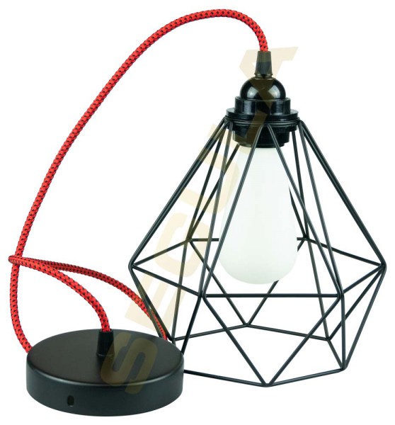 Pendelleuchte DIAMANT Schwarz, E27, 80515