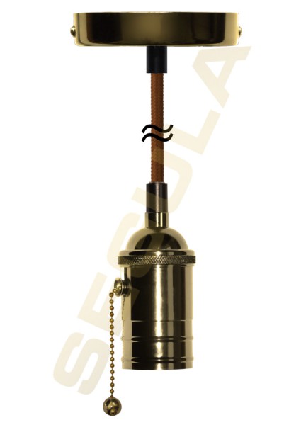 Pendelleuchte messing Zugschalter 50516