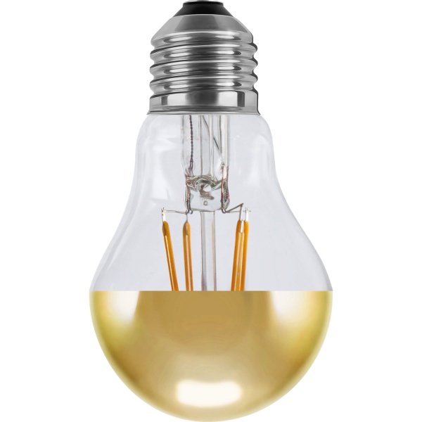 LED Glühlampe Spiegelkopf gold E27, 55488