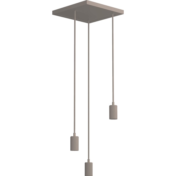 Pendelleuchte Madox Square, 3er, desert sand, E27, 70670
