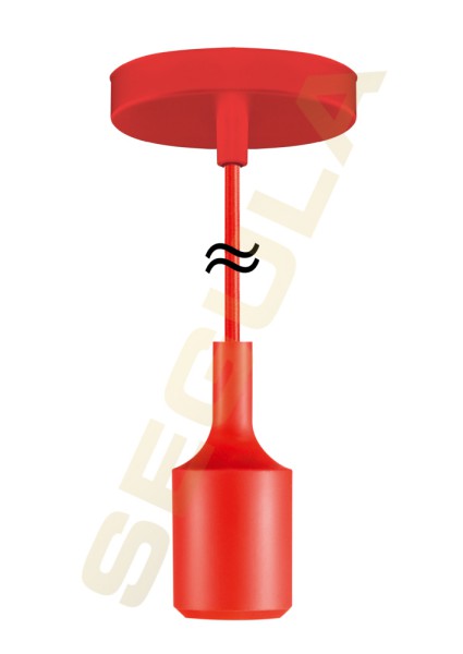 Pendelleuchte Boston silikon rot 50570