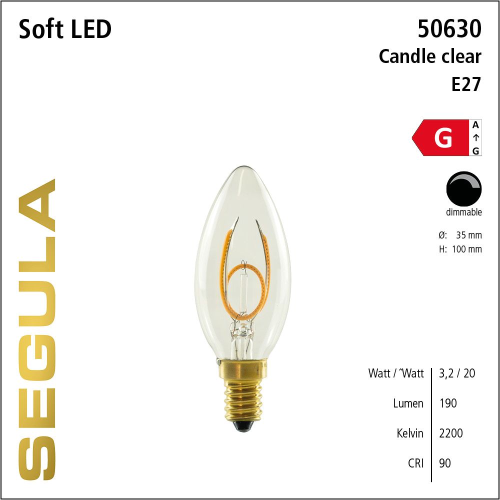 LED Leuchtmittel, Kerze, Soft Filament, E14, dimmbare LED, Retrofit Lampe, warmweiß