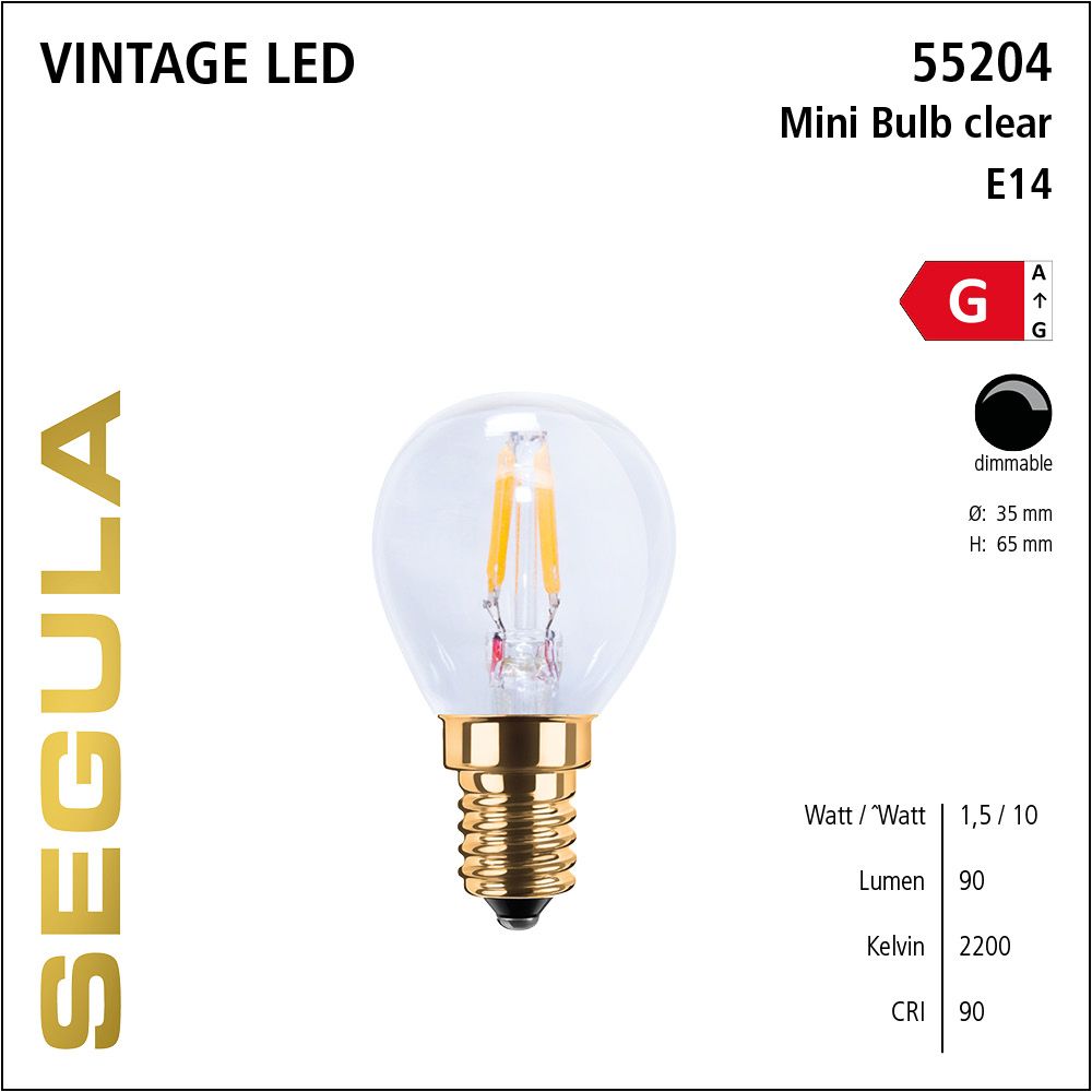 LED Leuchtmittel, Mini Bulb, E14, dimmbare LED, Retrofit Lampe, warmweiß, clear