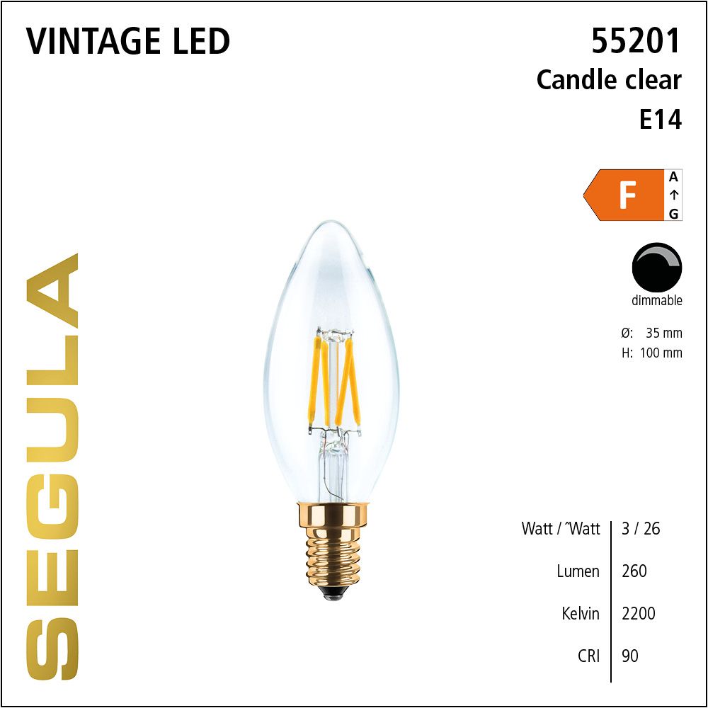LED Leuchtmittel, Candle, E14, dimmbare LED, Retrofit Lampe, warmweiß, clear