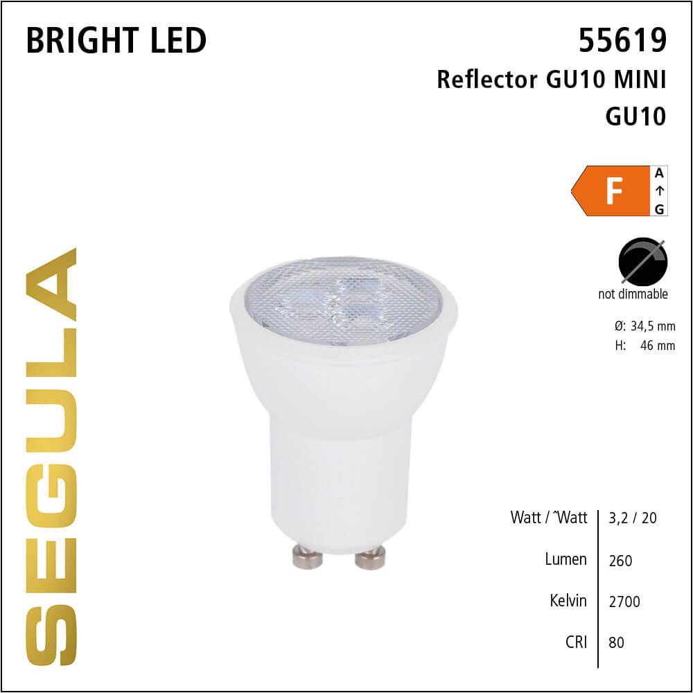 LED Leuchtmittel, Reflector Mini, GU10 Mini, Bright Line Lampe, warmweiß