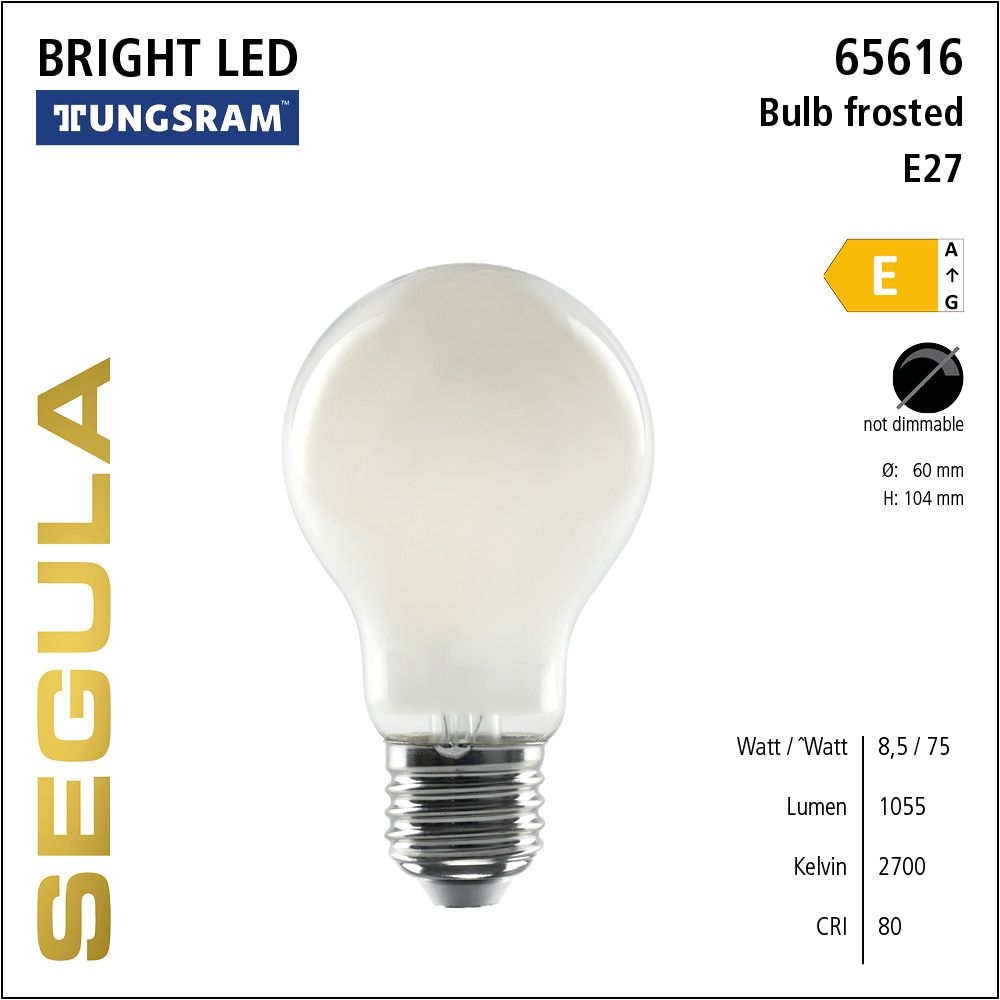 LED Leuchtmittel, Bulb, E27, Bright Line Lampe, Tungsram, warmweiß, frosted