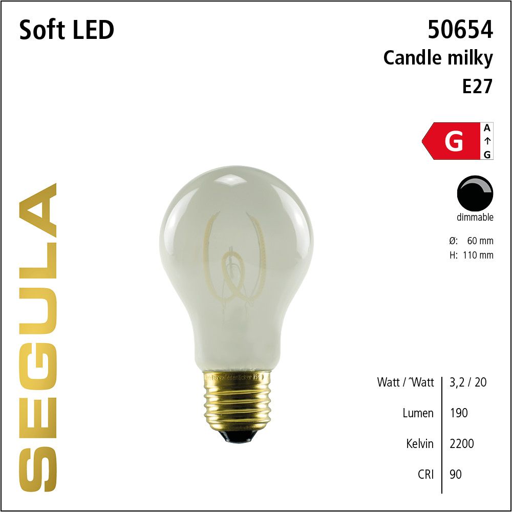 LED Leuchtmittel, Glühlampe, Soft Filament, E27, dimmbare LED, Retrofit Lampe, warmweiß, Opal