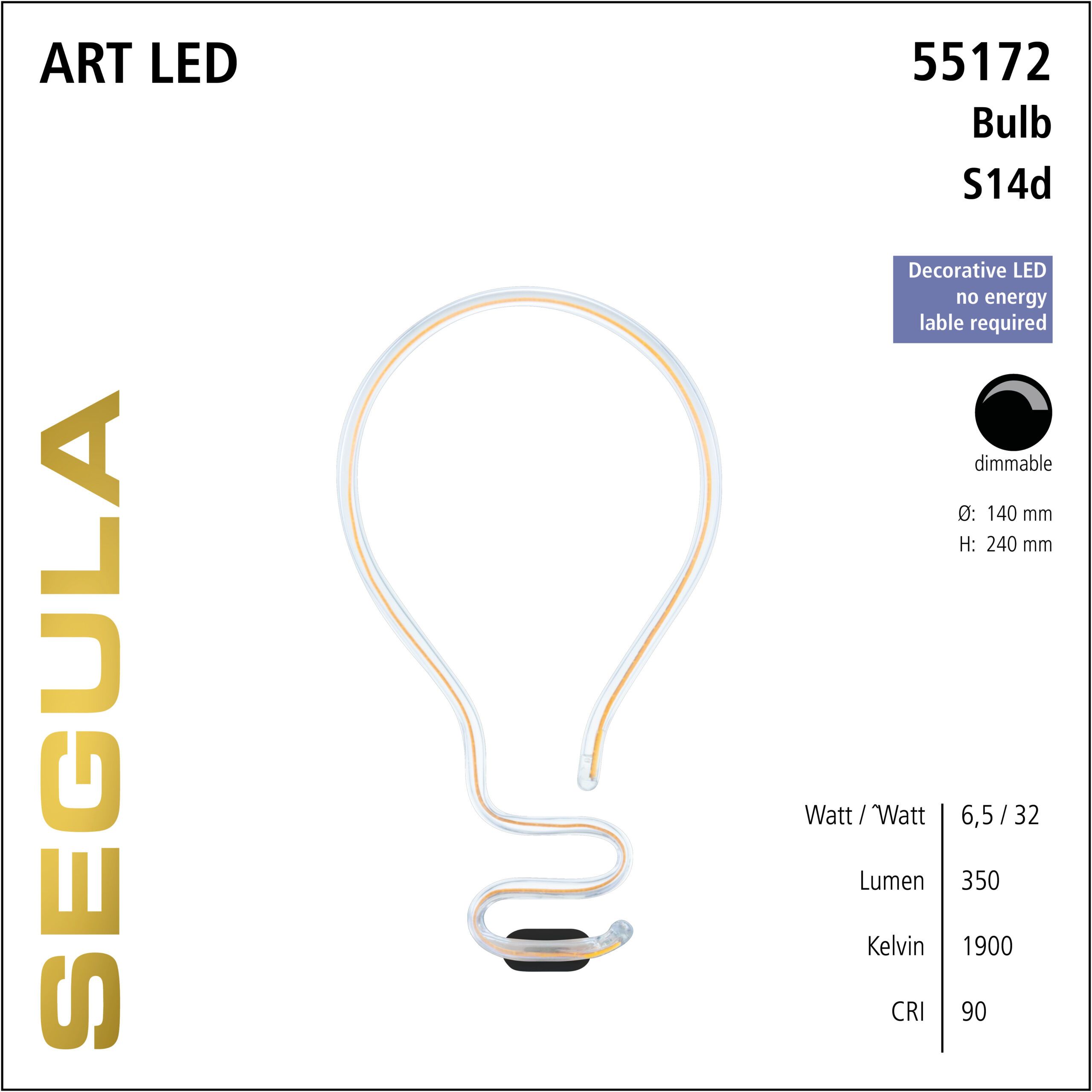 Design LED Leuchtmittel, S14d, Polycarbonat, bruchsichere LED Lampe, klar, warmweiß, dimmbare LED