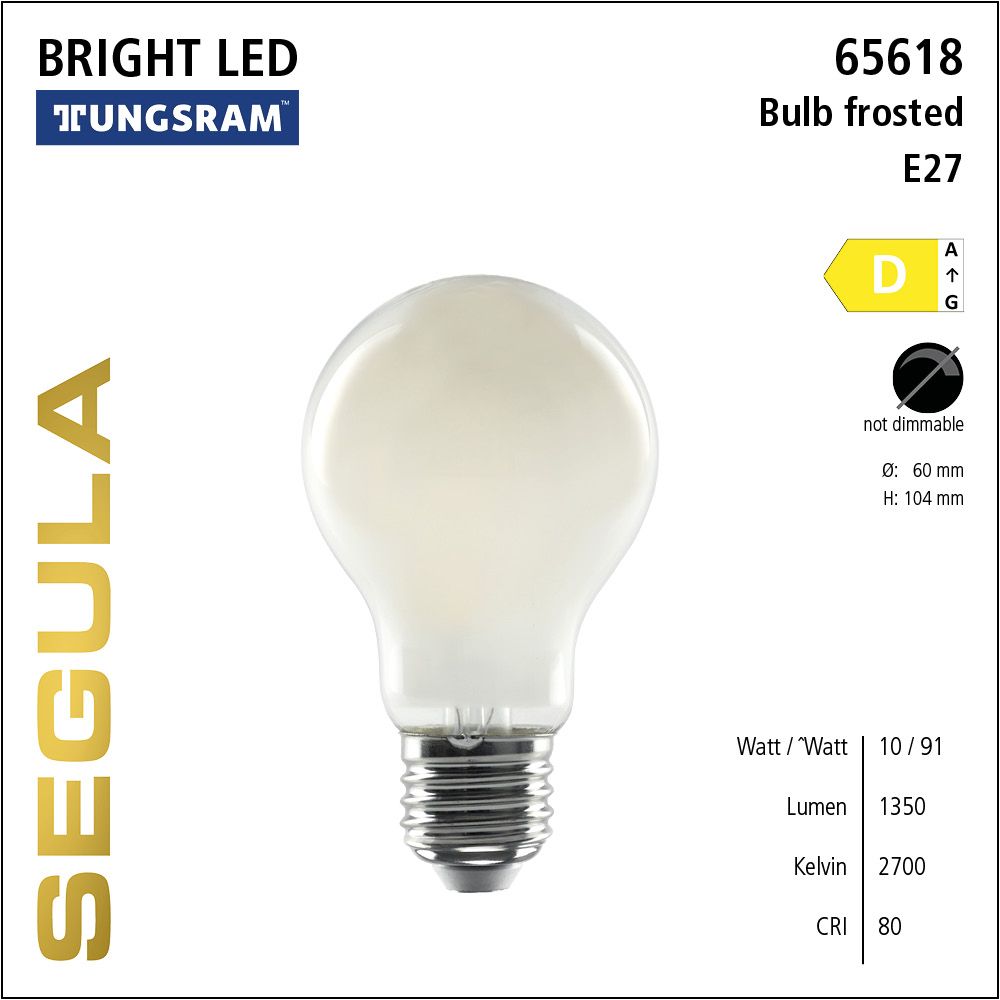 LED Leuchtmittel, Bulb, E27, Bright Line Lampe, Tungsram, warmweiß, frosted