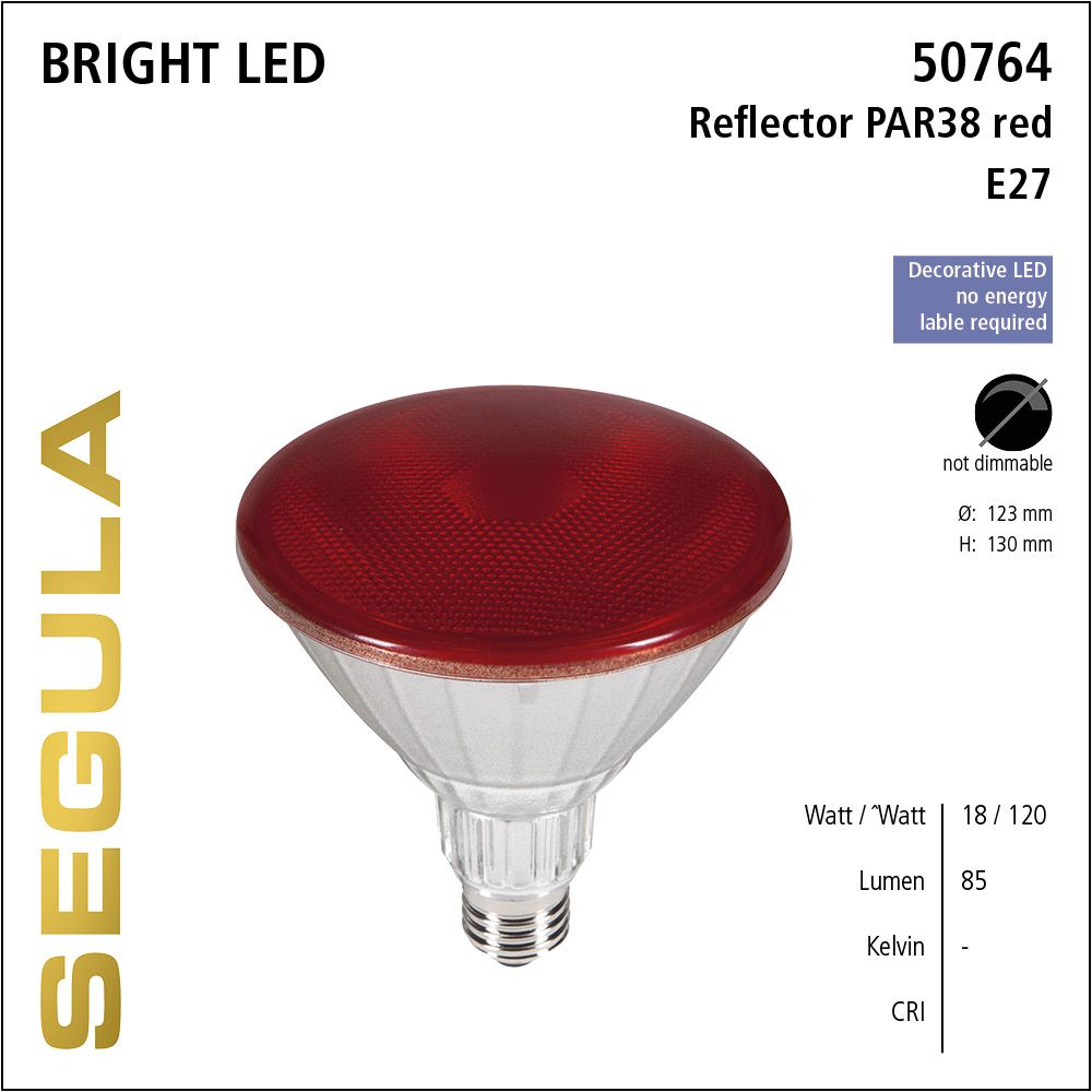 LED Leuchtmittel, Reflector, E27, Bright Line Lampe, PAR38 red