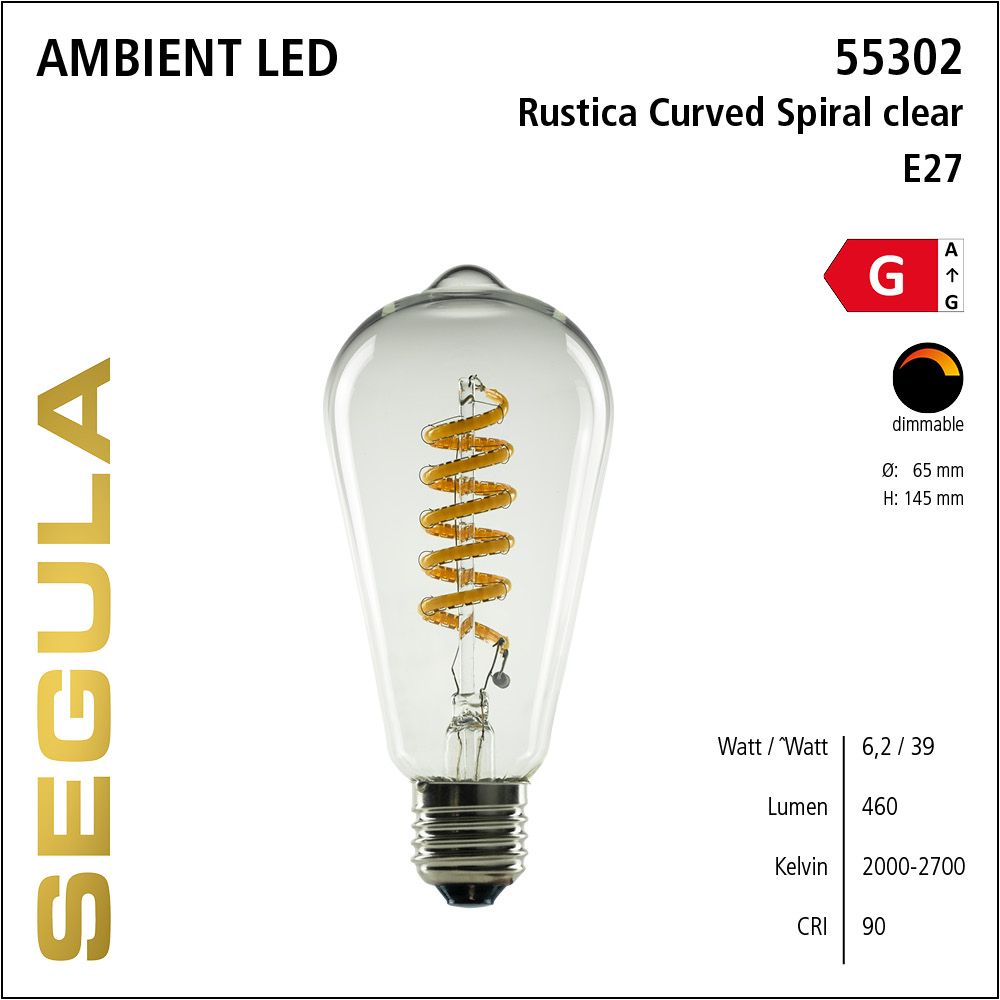 LED Filament Leuchtmittel, dimmbare LED Lampe, E27, Ambient Dimming, Rustika, klar