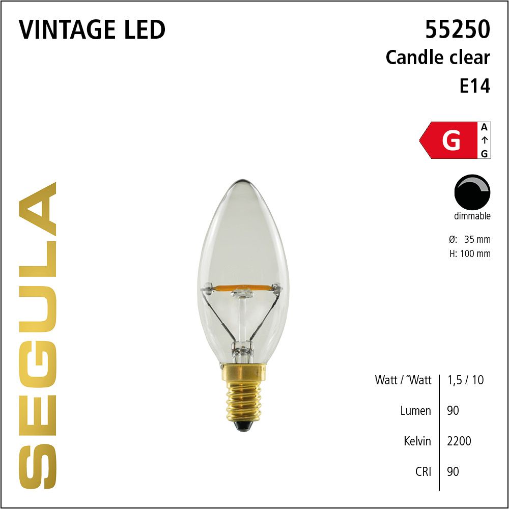 LED Leuchtmittel, Candle Balance, E14, dimmbare LED, Retrofit Lampe, warmweiß, clear