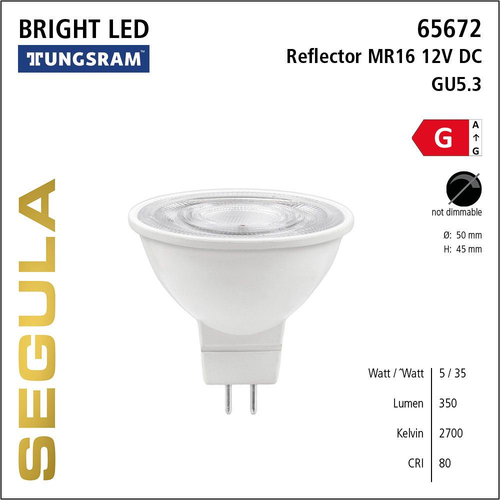 LED Leuchtmittel, Reflector, MR16, Tungsram, Bright Line Lampe, warmweiß