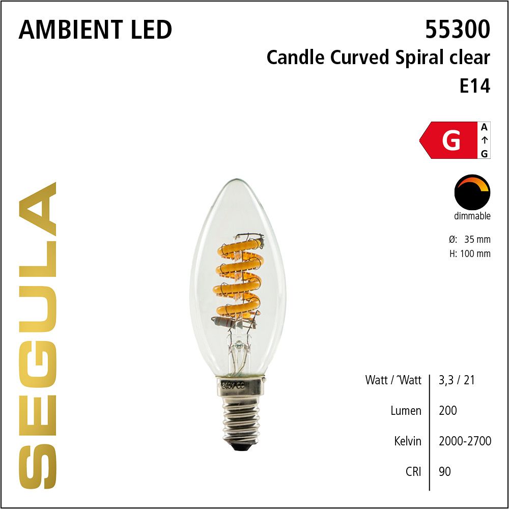 LED Filament Leuchtmittel, dimmbare LED Lampe, E14, Ambient Dimming, klar