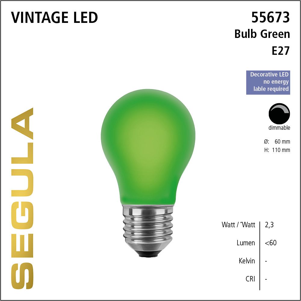 LED Leuchtmittel, Bulb, E27, dimmbare LED, Retrofit Lampe, green