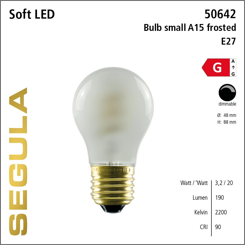 LED Leuchtmittel, Glühlampe, Soft Filament, E27, dimmbare LED, Retrofit Lampe, warmweiß, matt