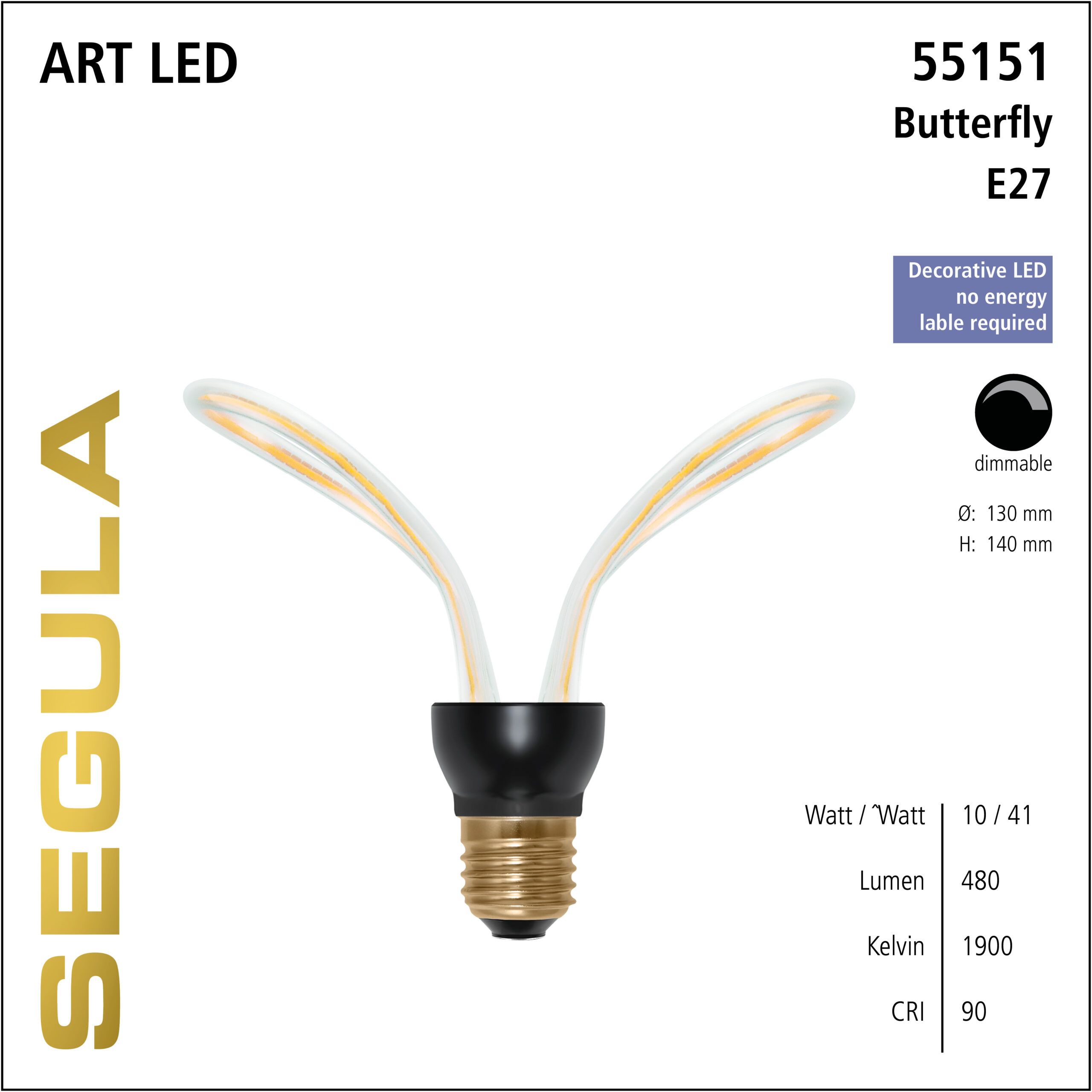 Design LED Leuchtmittel, E27, Polycarbonat, bruchsichere LED Lampe, klar, warmweiß, dimmbare LED