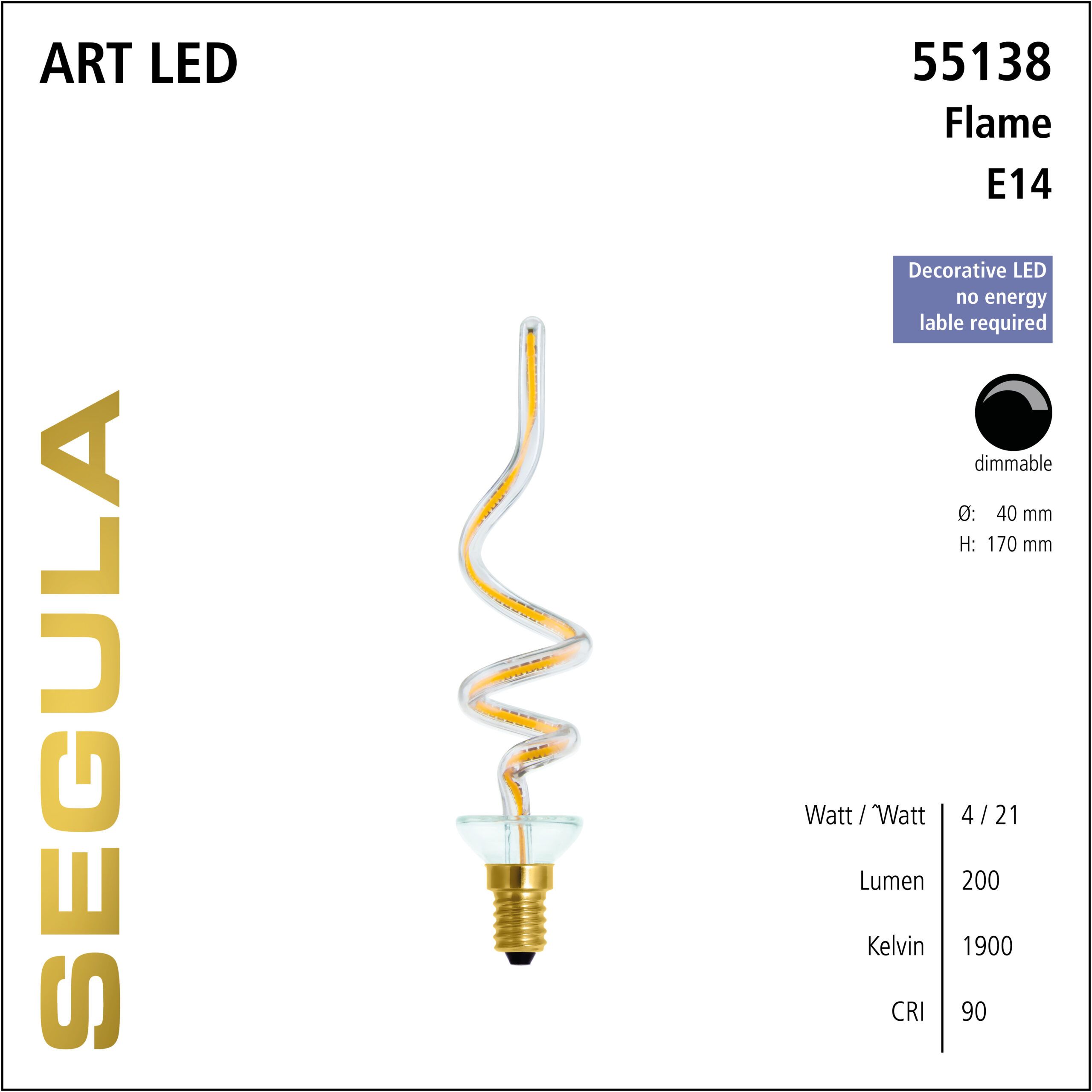 Design LED Leuchtmittel, E14, Polycarbonat, bruchsichere LED Lampe, klar, warmweiß, dimmbare LED