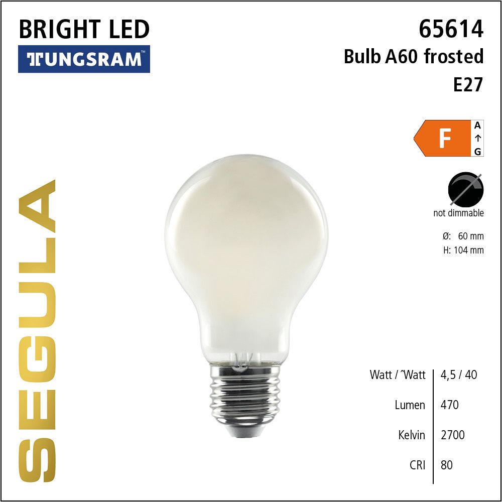 LED Leuchtmittel, Bulb A60, E27, Bright Line Lampe, Tungsram, warmweiß, frosted