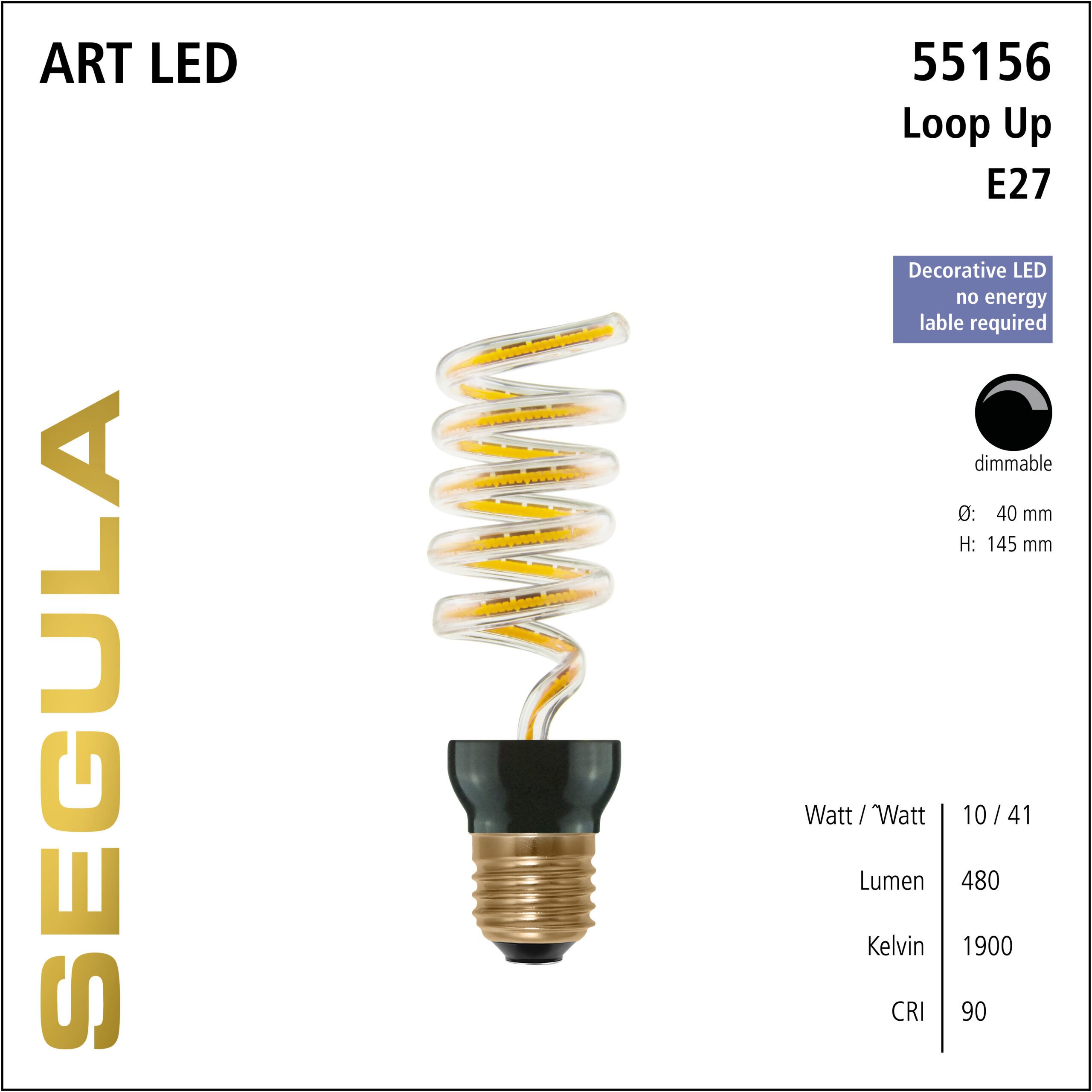 Design LED Leuchtmittel, E27, Polycarbonat, bruchsichere LED Lampe, klar, warmweiß, dimmbare LED