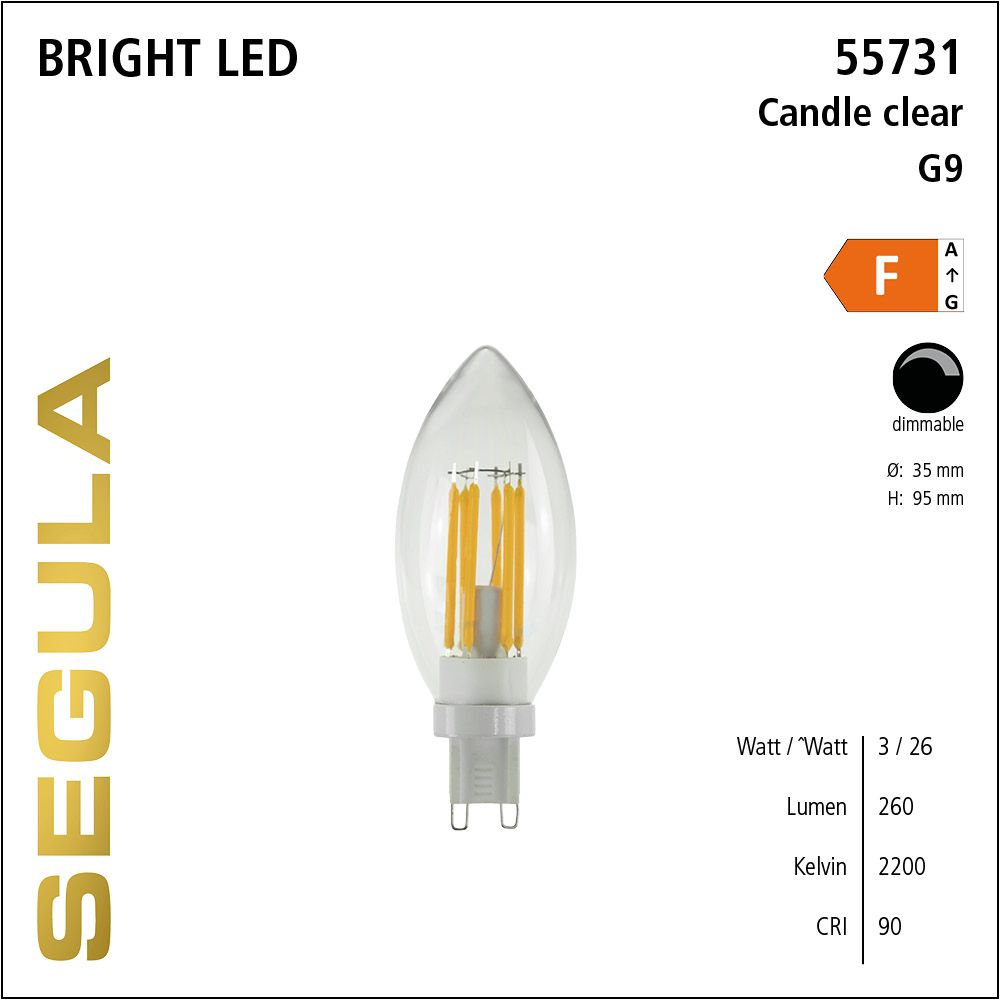 LED Leuchtmittel, Bulb, G9, Bright Line Lampe, warmweiß, clear