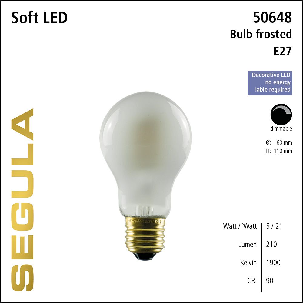 LED Leuchtmittel, Glühlampe, Soft Filament, E27, dimmbare LED, Retrofit Lampe, warmweiß, matt