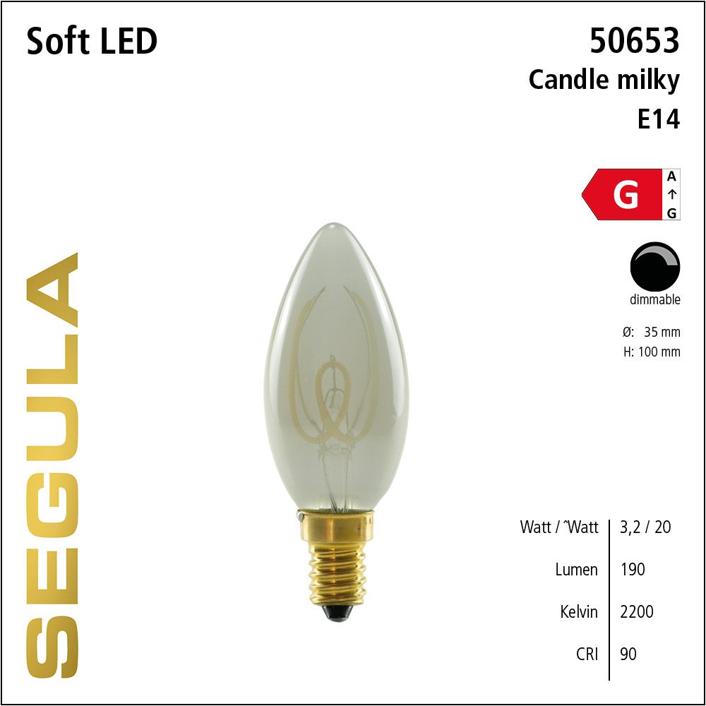 LED Leuchtmittel, Kerze, Soft Filament, E14, dimmbare LED, Retrofit Lampe, warmweiß, opal