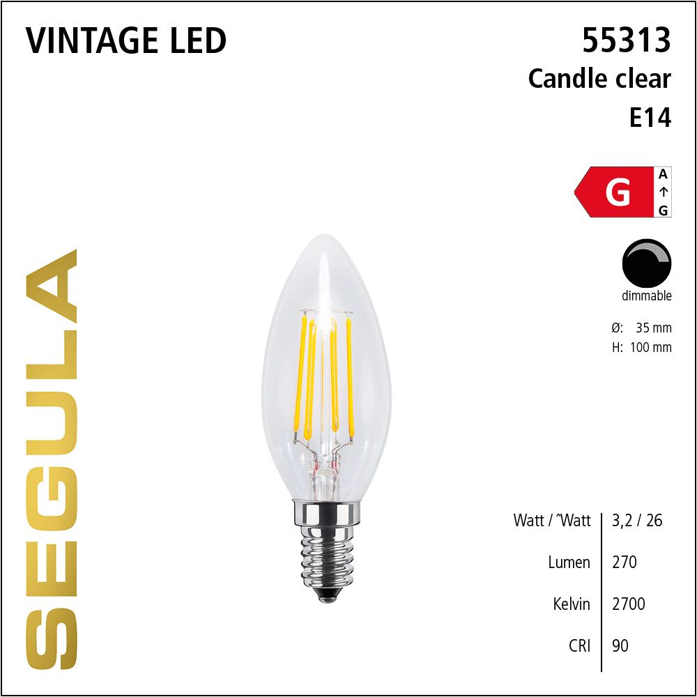 LED Leuchtmittel, Candle, E14, dimmbare LED, Retrofit Lampe, warmweiß, clear