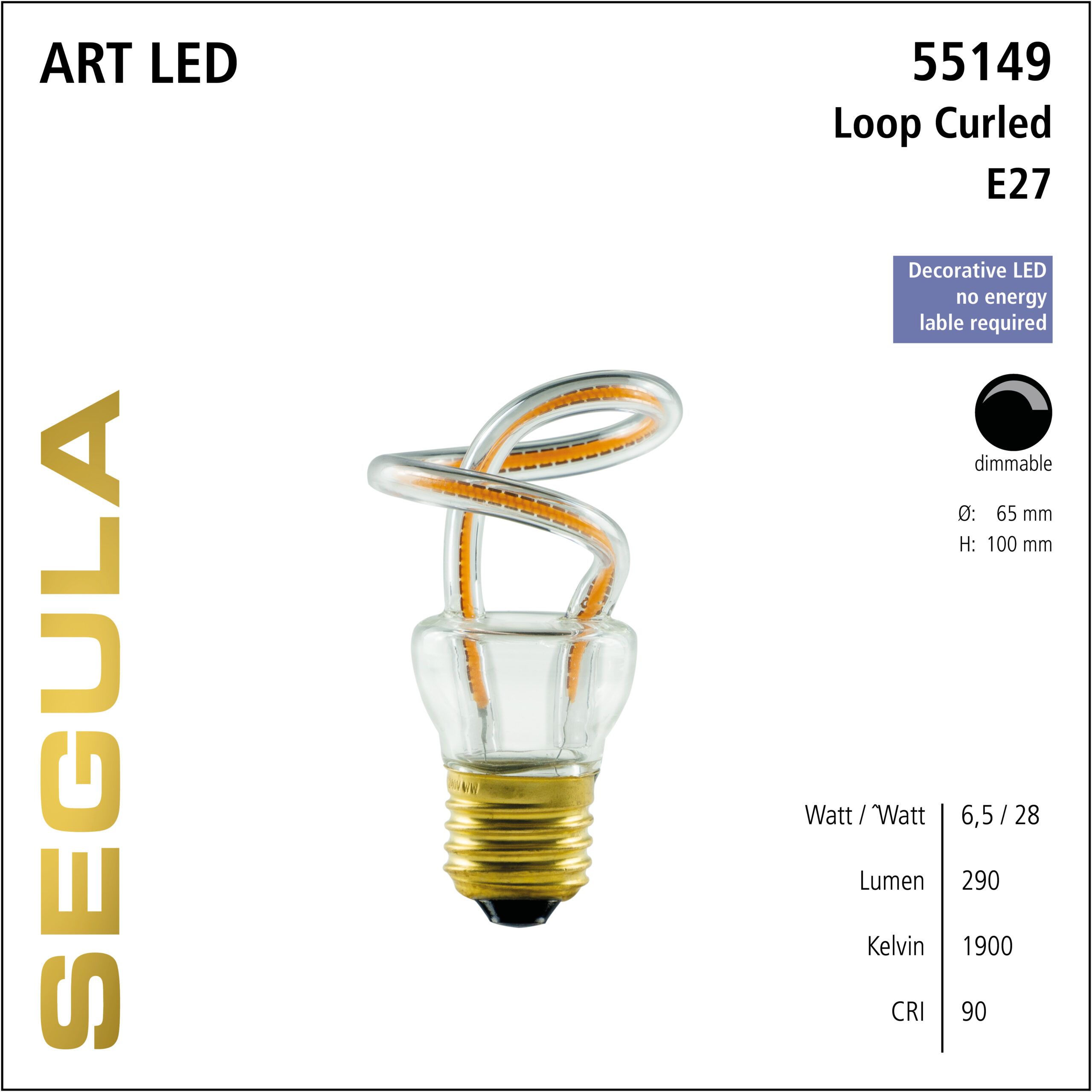 Design LED Leuchtmittel, E27, Polycarbonat, bruchsichere LED Lampe, klar, warmweiß, dimmbare LED