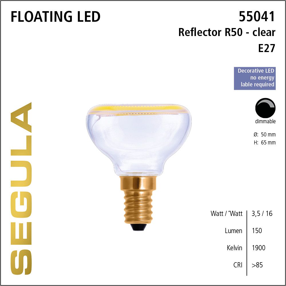 Design LED Leuchtmittel, Floating, Reflektor, warmweiß, dimmbar