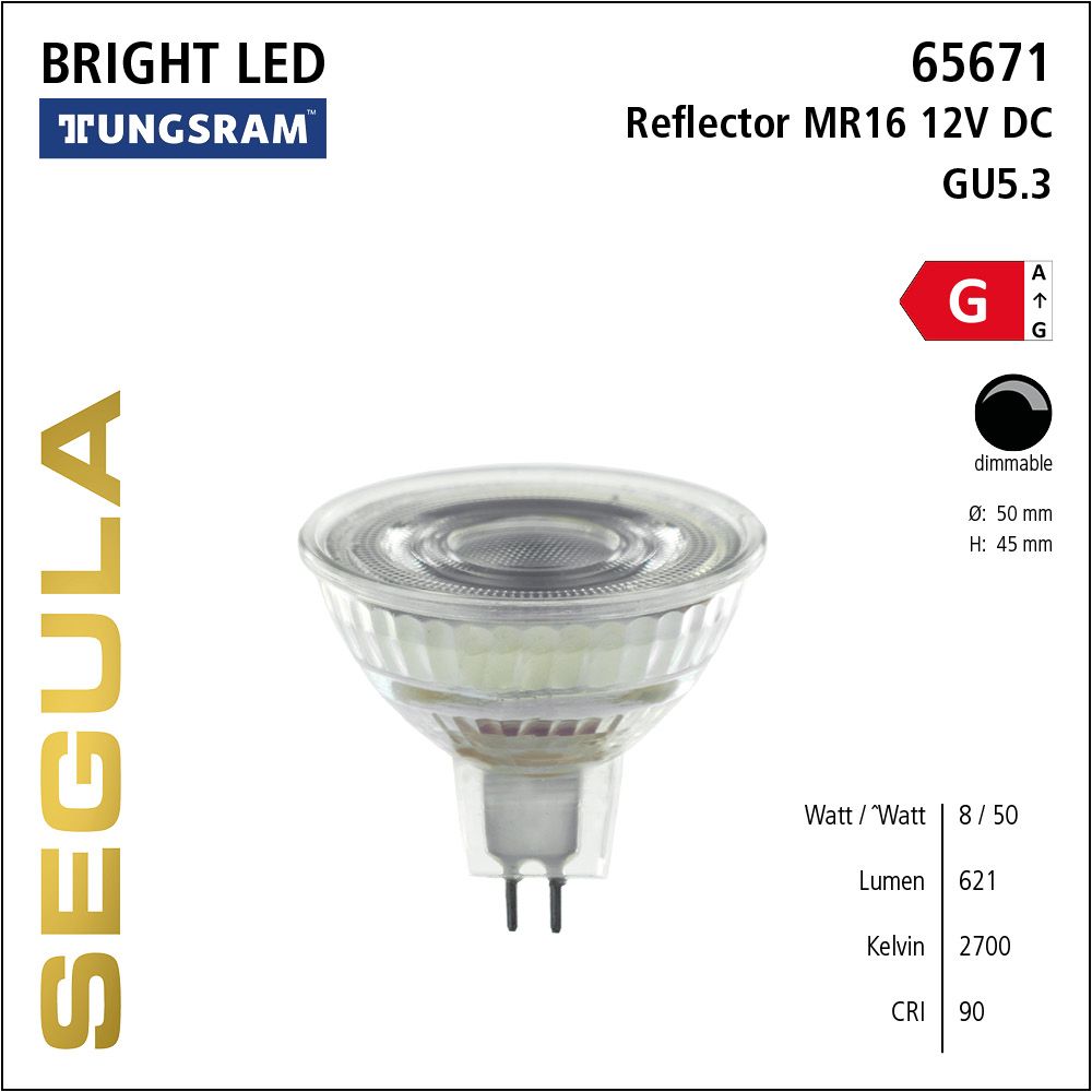 LED Leuchtmittel, Reflector, MR16, dimbare LED, Tungsram, Bright Line Lampe, warmweiß