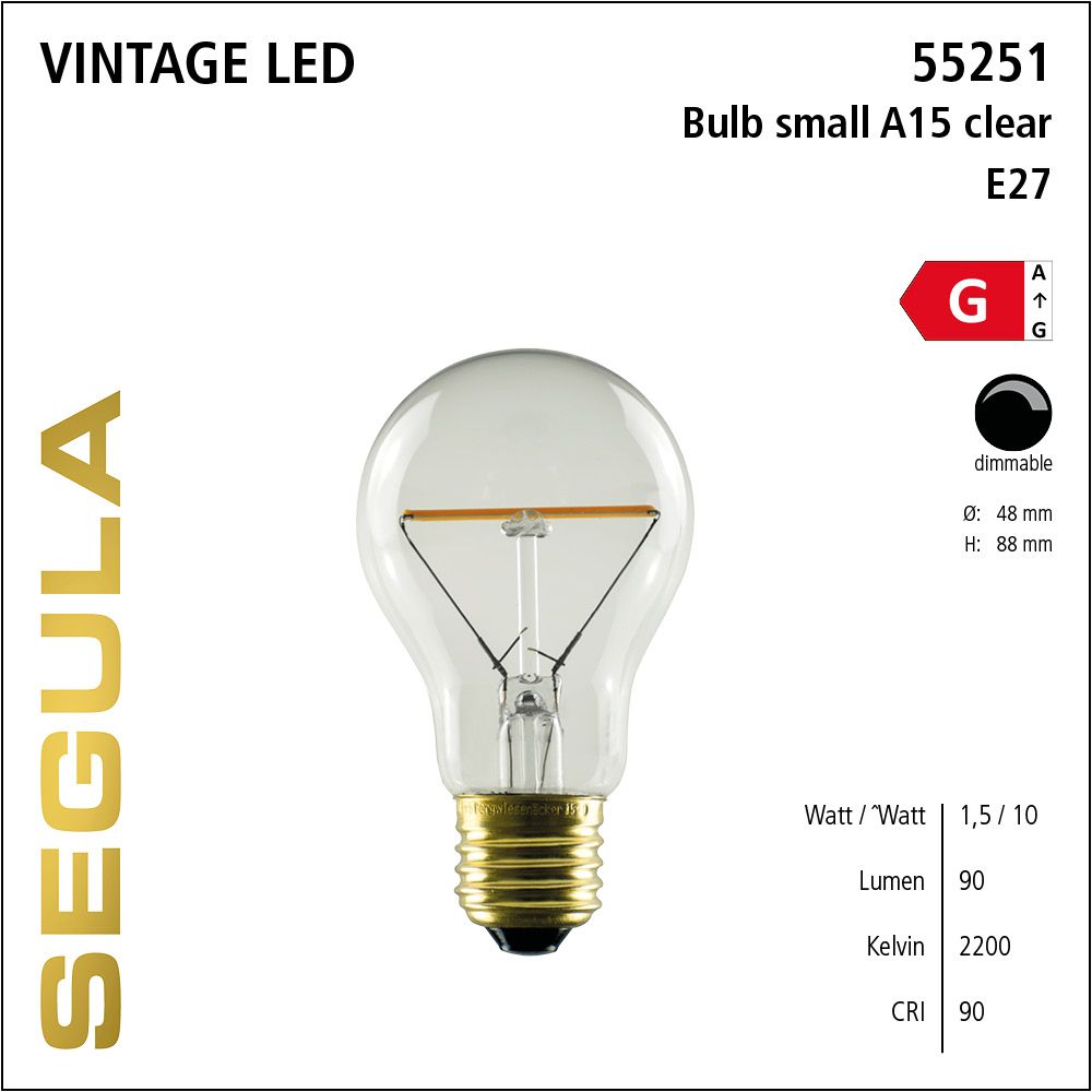 LED Leuchtmittel, Bulb small Balance, E27, dimmbare LED, Retrofit Lampe, warmweiß, clear
