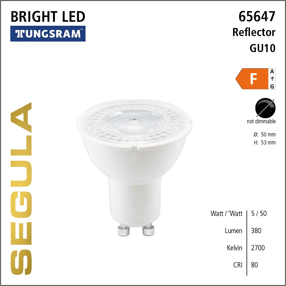 LED Leuchtmittel, Reflector, GU10, Tungsram, Bright Line Lampe, warmweiß