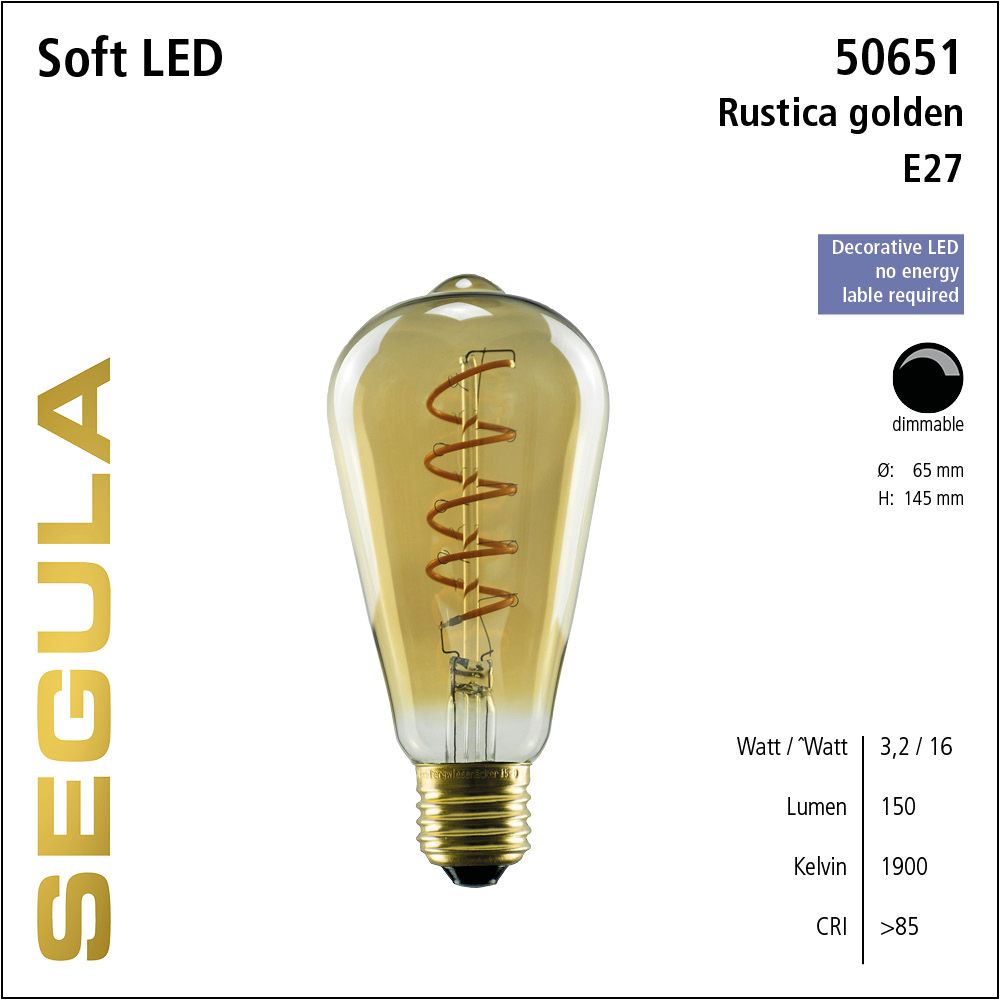 LED Leuchtmittel, Rustika, Soft Filament, E27, dimmbare LED, Retrofit Lampe, warmweiß, Klarglas