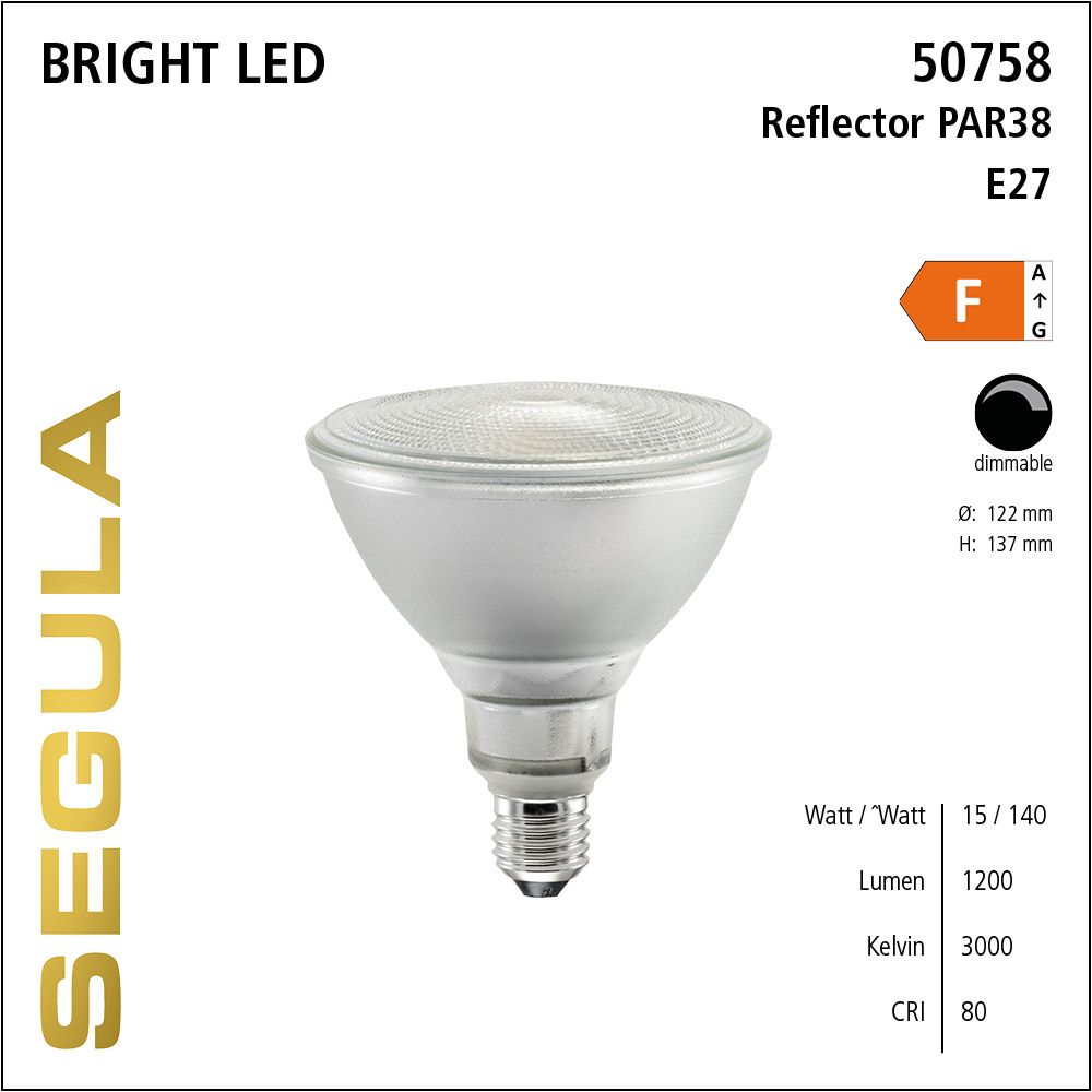 LED Leuchtmittel, Reflector, E27, dimmbare LED, Bright Line Lampe, PAR38 frosted