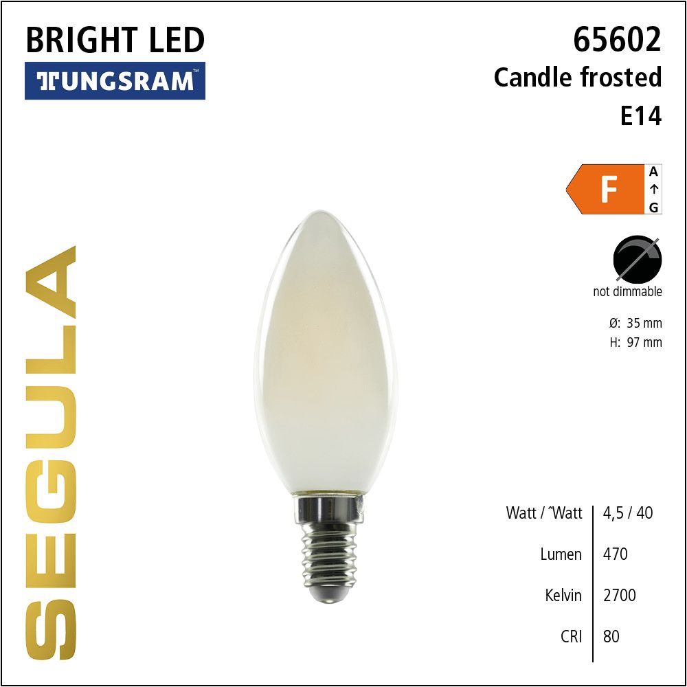 LED Leuchtmittel, Candle, E14, Bright Line Lampe, Tungsram, warmweiß, frosted